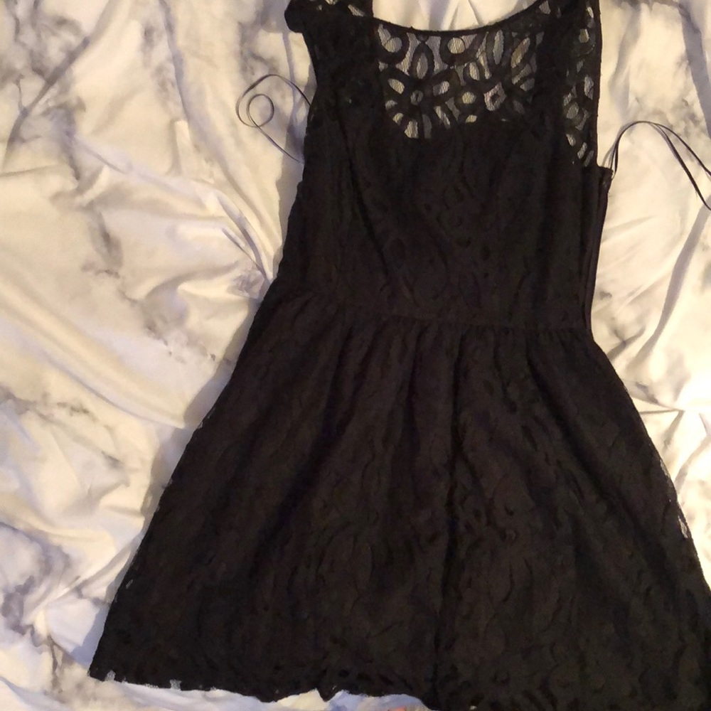 Black lace dress
